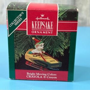 Hallmark Keepsake Ornament Bright Moving Color Crayola Crayon Dated 1990 GX458-6